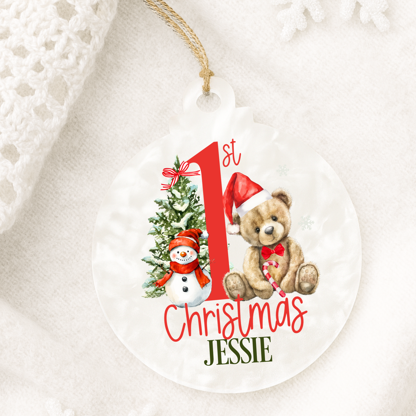 1st Christmas Bear Bauble
