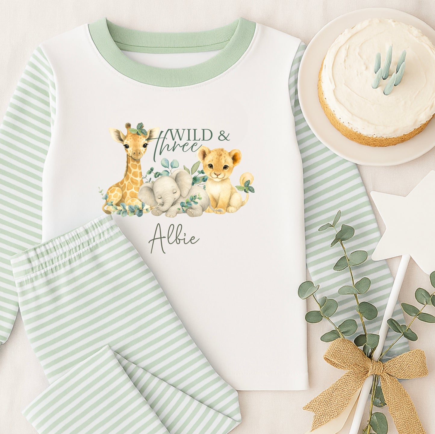 Wild Pyjamas Sage - Different ages available