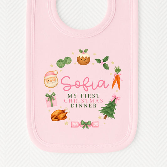 Personalised First Christmas Bib