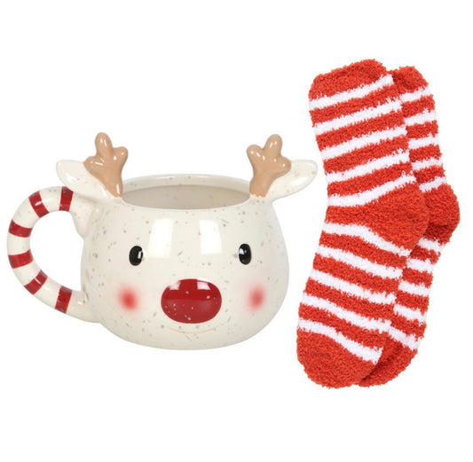 Reindeer Mug & Socks Set image 1