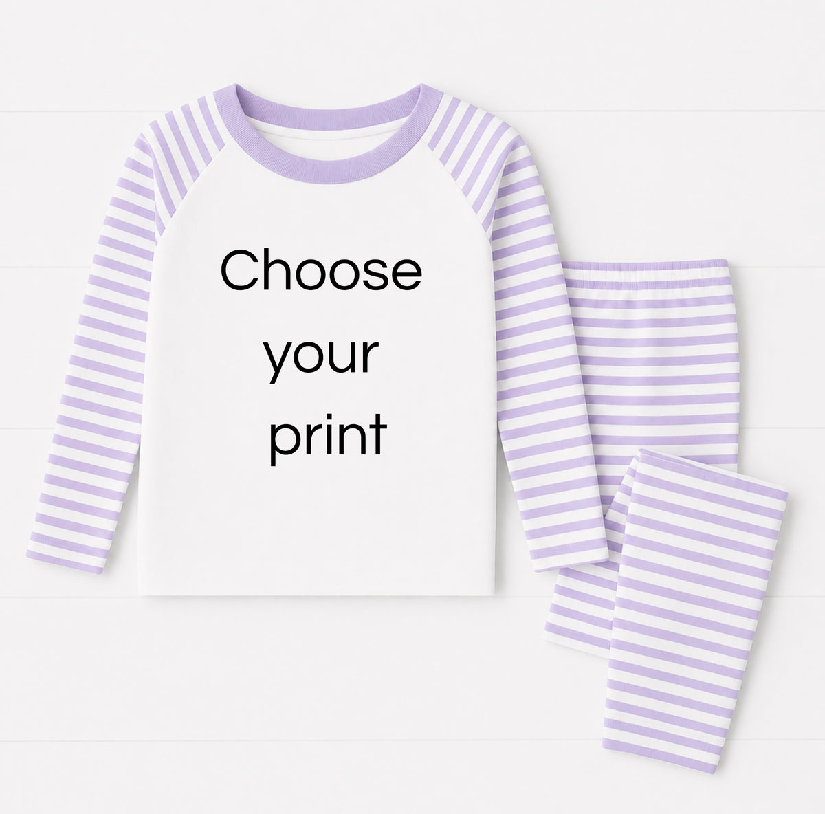 Cotton Pyjamas - Pastel Purple Stripe