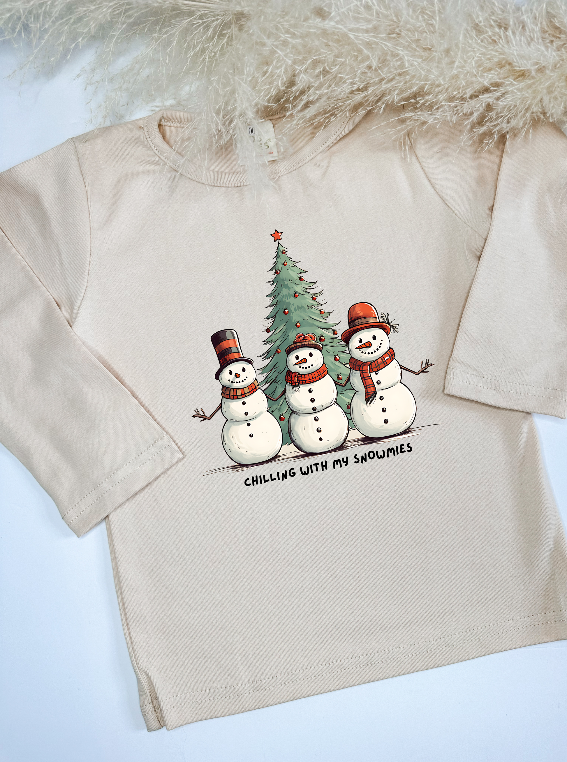 Chilling with my Snowmies - PRINT ONLY - ADD TEE SEPERATELY image 0
