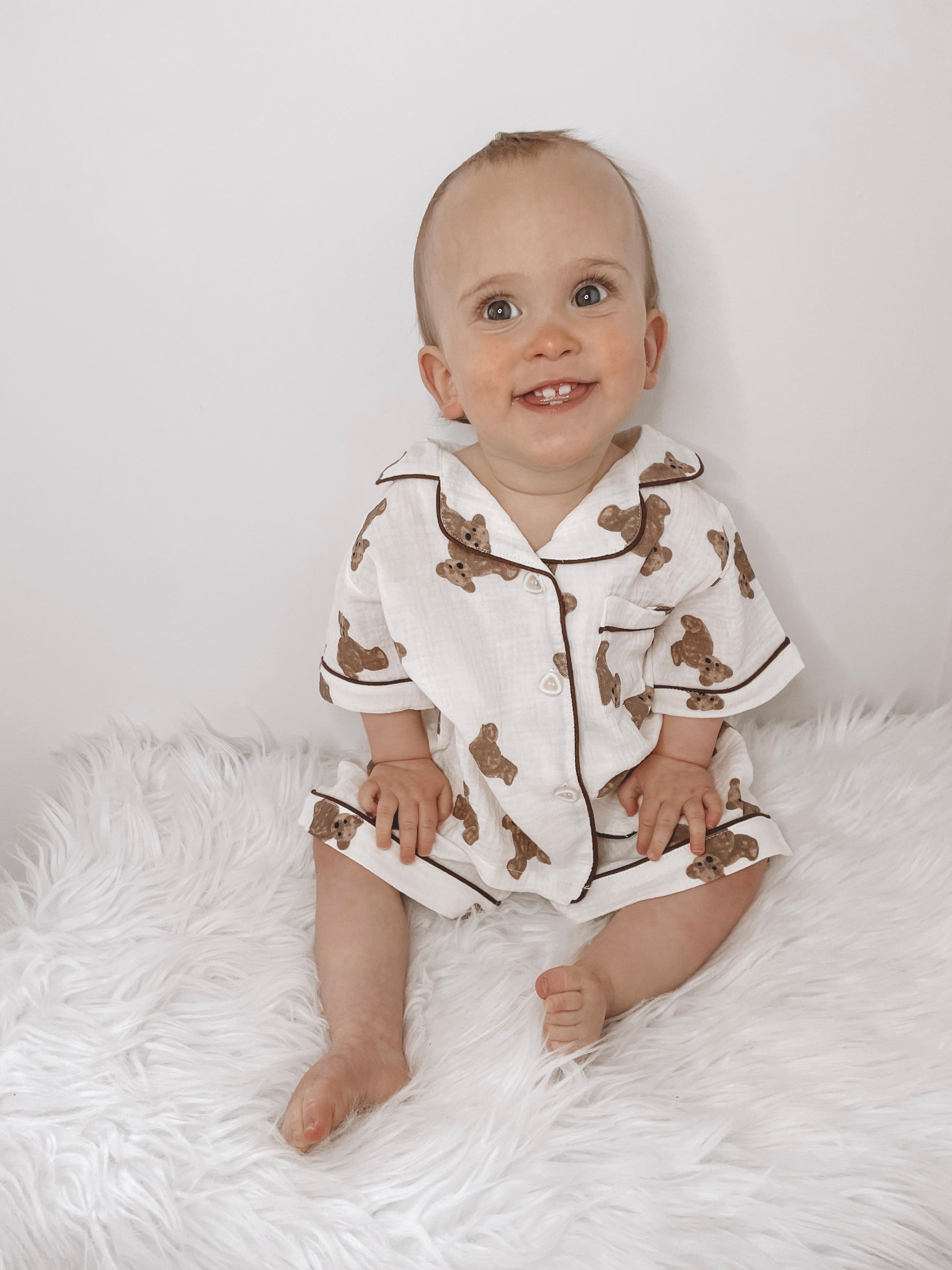 Muslin Teddy Bear Short Pj's image 0
