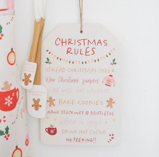 Christmas Rules Sign image 0