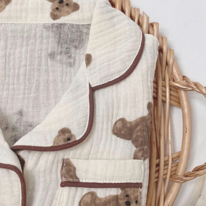 Muslin Teddy Bear Long Pj's image 1