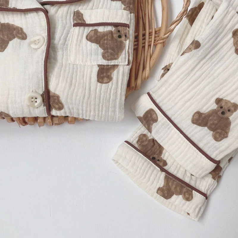 Muslin Teddy Bear Long Pj's image 2
