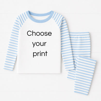 Cotton Pyjamas - Blue Stripe