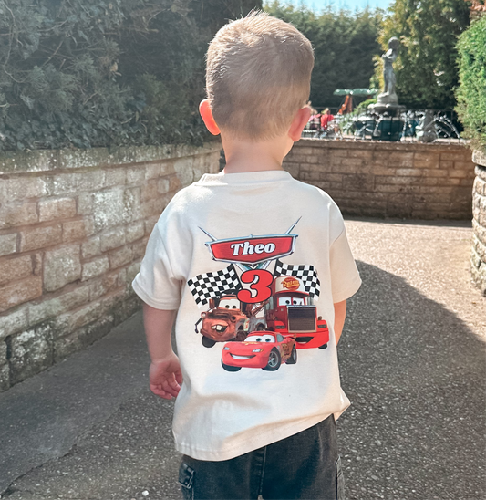 Personalised Cars Birthday Tee