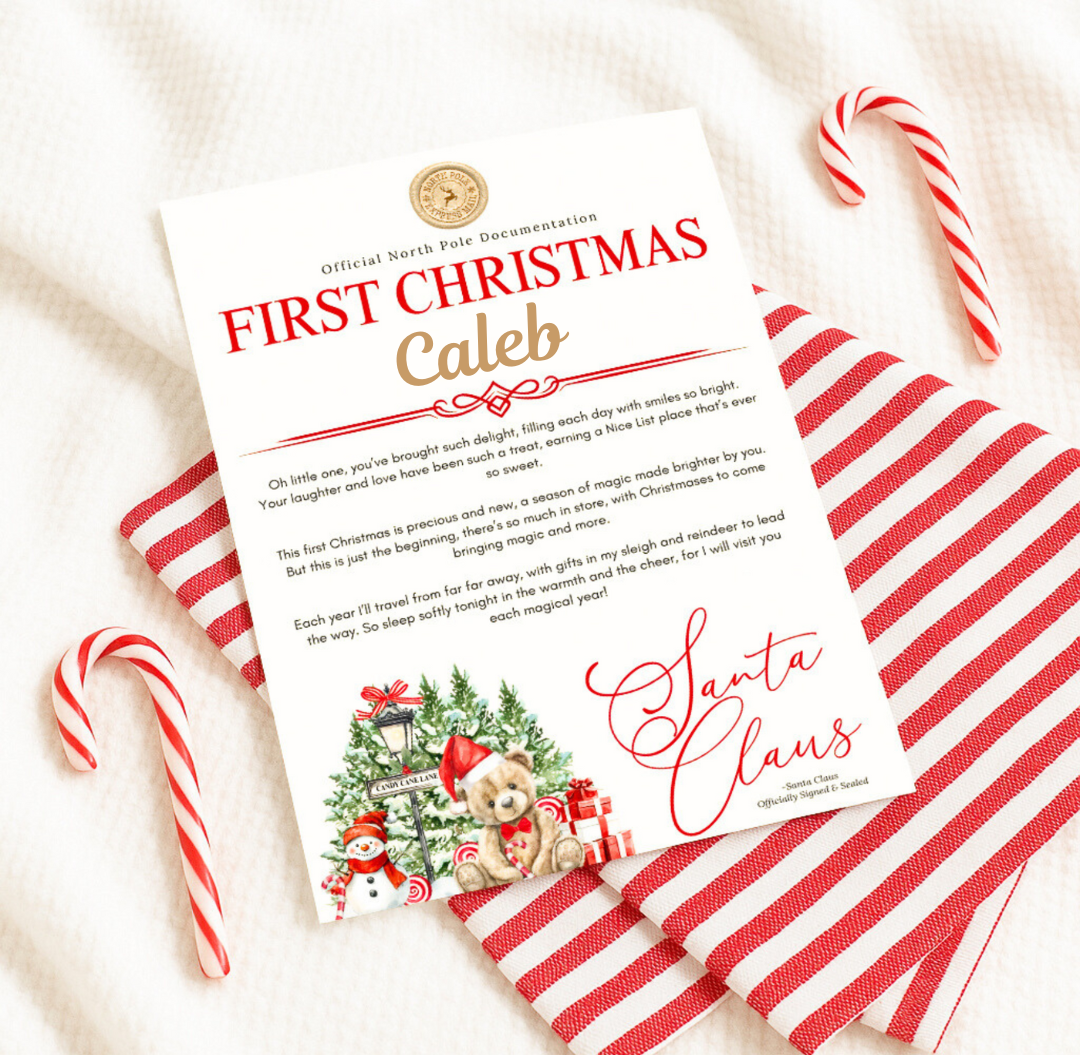 North Pole Bear Letter - First Christmas