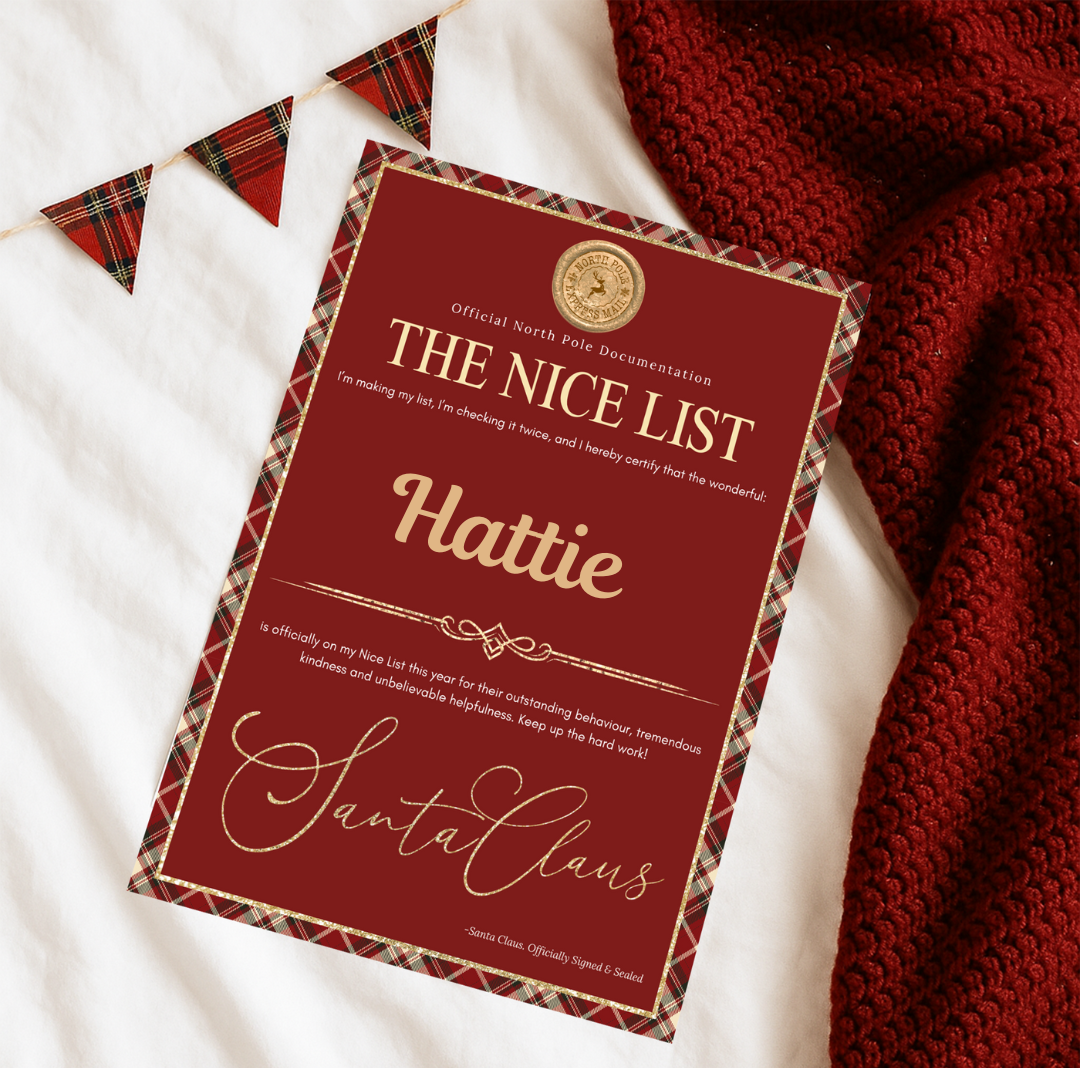 Tartan Letter - Different wording