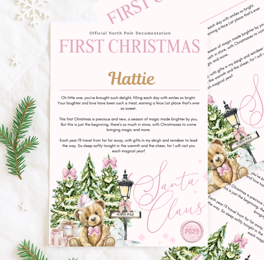 North Pole Bear Letter - First Christmas