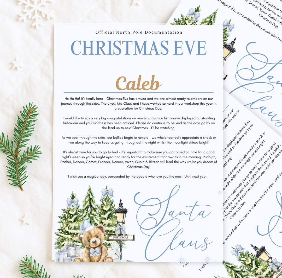 North Pole Bear Letter - Christmas Eve