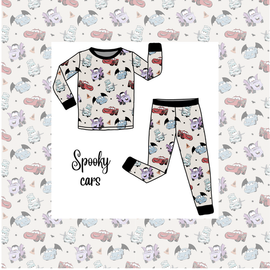 Spooky Cars Bamboo Pjs