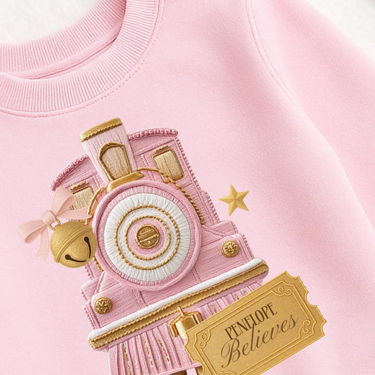 Personalised Believe Pink Sweatshirt