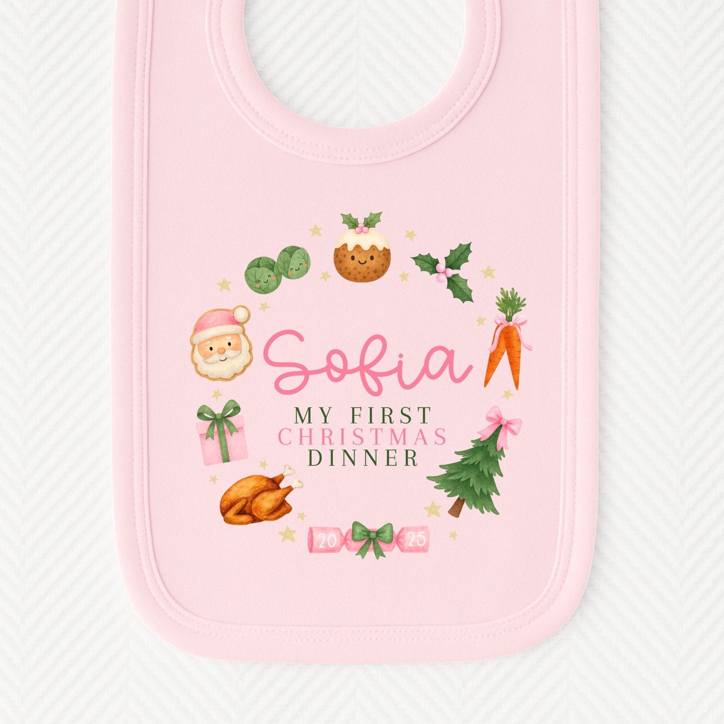 Personalised First Christmas Bib