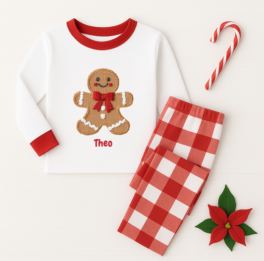 Gingerbread Man Red Pyjamas